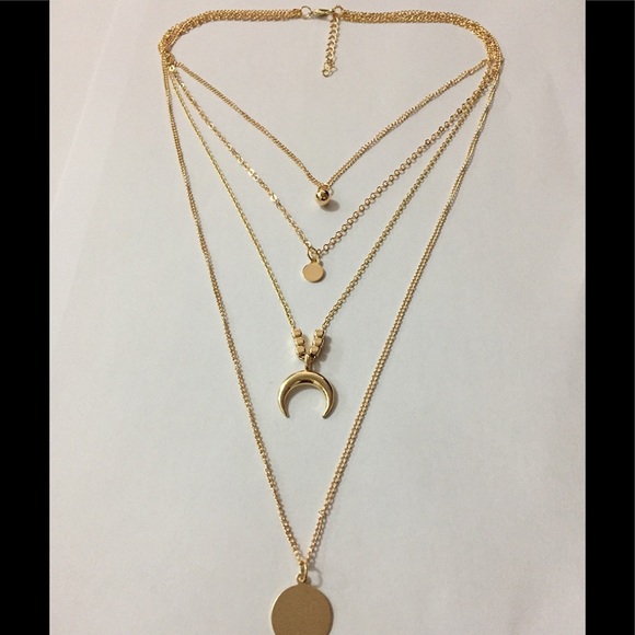 New Multi Layer Pendant Necklace - Picture 2 of 4